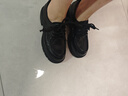 百麗（Belle）復古牛皮牛津鞋女2026春新商場(chǎng)款厚底增高JK樂(lè )福鞋E9N1DAM6 黑色 37 曬單實(shí)拍圖