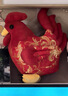 何佳功紅色大公雞公仔雞年吉祥物毛絨玩具生肖玩偶小雞布娃娃活 半唐裝款 26厘米 曬單實(shí)拍圖