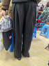 ROMON今年流行女褲子寬松bf慵懶風(fēng)闊腿褲女2026春秋新款休閑大腳褲長(cháng)褲 黑色 M 27 /2尺/建議90-102斤 曬單實(shí)拍圖