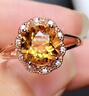 皇本天然巴西黃水晶戒指女晶體干凈滿(mǎn)火彩925銀精工鑲嵌活口設計新款 天然巴西黃水晶戒指女晶體干凈滿(mǎn) 曬單實(shí)拍圖