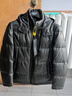 紀牧2025冬季海寧真皮羽絨服男士皮衣頭層牛皮連帽白鵝絨外套加絨加厚 黑色 3XL (185) 曬單實(shí)拍圖