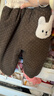 女童加厚棉褲夾棉一條洋氣過(guò)冬兒童冬裝冬季保暖三層寶寶褲子外穿 兔頭加厚棉褲咖啡 120 建議身高110左右 曬單實(shí)拍圖