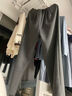 婧麒（JOYNCLEON）孕婦褲春秋款外穿闊腿褲子長(cháng)褲不勒肚孕婦裝 深灰 XL Jyk202018 曬單實(shí)拍圖