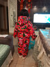 圓圓米米女童東北大花棉衣套裝冬季中國風(fēng)女寶寶衣服新款加棉加厚兩件套潮 紅色 120 曬單實(shí)拍圖