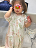 威爾貝魯（WELLBER）嬰兒睡袋1-3歲前4后2寶寶竹棉紗布分腿睡衣兒童春夏 櫻野兔兔M 曬單實(shí)拍圖