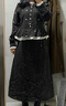 香影小香風(fēng)假兩件連衣裙女2026春季新款荷葉邊拼接長(cháng)袖千金感裙子 深灰 M 160/84A/95-110斤 曬單實(shí)拍圖