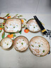 佩爾森釉下彩陶瓷碗碟套裝日式家用碗盤(pán)餐具喬遷禮物山茶花20頭 曬單實(shí)拍圖
