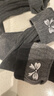 古今（GUJIN）蝴蝶結刺繡棉襪子女春秋季灰色中筒襪子格雷系配小皮鞋堆堆襪3雙 曬單實(shí)拍圖