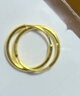 賽菲爾黃金耳環(huán)女5G足金光面圓環(huán)圓管耳圈耳飾送女友 約0.45克 曬單實(shí)拍圖