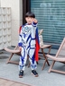 ULTRAMAN男童奧特曼衣服春秋發(fā)光套裝兒童男孩帥氣小孩洋氣賽羅蜘蛛俠童裝 披風(fēng)款【無(wú)限賽羅】（發(fā)光） 【披風(fēng)+套裝】 120 【建議身高110-120cm】 曬單實(shí)拍圖