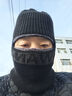 斐月伽冬季帽子男防風(fēng)防寒面罩滑雪頭套全臉保暖摩托車(chē)電動(dòng)車(chē)騎行帽 黑色（一體帽WANG)均碼 曬單實(shí)拍圖