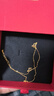 潮宏基18K金彩金項鏈素鏈O字鏈鎖骨鏈送女友新年禮物 黃K約45cm 曬單實(shí)拍圖