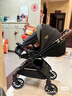 qborn白鹿嬰兒推車(chē)+小海豚安全座椅組合套裝 曜石黑+法式柔白【通風(fēng)款】 曬單實(shí)拍圖