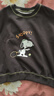 史努比（SNOOPY）兒童春秋長(cháng)袖衛衣時(shí)尚百搭舒適男女童上衣  深灰 打網(wǎng)球  130    曬單實(shí)拍圖