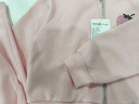 5+女童粉色套裝春秋新款兒童假兩件外套童裝闊腿褲潮 嬰兒粉140 曬單實(shí)拍圖
