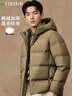 杉杉【高蓬松90絨 高充絨面包服】秋冬商務(wù)休閑連帽保暖厚羽絨服 卡其色 XL 180/96A 曬單實(shí)拍圖