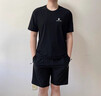 皮爾卡丹薄款涼感速干短袖T恤男士運動(dòng)套裝2026夏季新款休閑冰絲運動(dòng)套裝 【冰絲高彈】黑色上衣+黑色短褲 XL (120-140斤) 曬單實(shí)拍圖