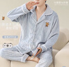 貓人情侶睡衣男冬【法蘭絨保暖加厚】簡(jiǎn)約珊瑚絨可外穿家居服3XL 曬單實(shí)拍圖