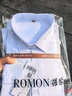 羅蒙長(cháng)袖襯衫男士純色商務(wù)休閑職業(yè)正裝工裝外套白襯衣男裝 白色 43  曬單實(shí)拍圖