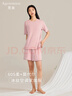 覓絲（Agentmuse）裸感睡衣女超柔寬松透氣莫代爾短袖短褲家居服套裝767T迷霧玫瑰X(qián)L 曬單實(shí)拍圖