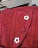 歌莉婭紅色套裝春新品法式兩件套毛織小外套針織背心裙1E1CAC760 00B黑色 M 曬單實(shí)拍圖