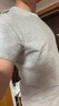 拇指白小T【防激凸】26春夏季新款棉短袖男士T恤80支0點(diǎn)T打底衫 麻灰 XL 曬單實(shí)拍圖