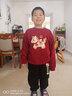 史努比兒童套裝秋冬男童過(guò)年服裝2026馬年紅色新年服女童保暖拜年服童裝 【拜年服套裝】酒紅 努比刺繡馬_5+黑 努比圓福馬X_K5 150 曬單實(shí)拍圖