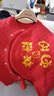 斑巴豆迪嬰幼兒保暖連體衣新生兒紅色秋冬哈衣剛出生滿(mǎn)月寶寶喜慶拜年服 曬單實(shí)拍圖