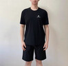 皮爾卡丹薄款涼感速干短袖T恤男士運動(dòng)套裝2026夏季新款休閑冰絲運動(dòng)套裝 【冰絲高彈】黑色上衣+黑色短褲 XL (120-140斤) 曬單實(shí)拍圖