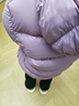 咕嚕日記（Purrfect diary）童裝兒童加厚連帽羽絨外套冬男女童保暖羽絨服休閑款上衣 粉紫色 130 丨充絨量105.8g 曬單實(shí)拍圖