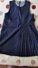 哈齒童裝春秋背心百褶裙學(xué)院風(fēng)女童連衣裙中大童禮服裙 藏青藍 130 曬單實(shí)拍圖