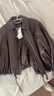 UR秋季新款女裝復古流光風(fēng)抽繩超寬松PU外套UWG150084 棕色 (偏寬松) M (M-L) 曬單實(shí)拍圖