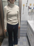 ubras劉雯同款天絲含羊毛肌底衣女士保暖打底內搭秋衣 本白色-小高領(lǐng) M 曬單實(shí)拍圖