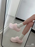 樸西冬季防水可拆卸棉拖鞋女士保暖室內厚底防滑可外穿 淺粉 40-41 曬單實(shí)拍圖