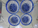 華青格碗盤(pán)餐具青花瓷5英寸唐式碗4只裝家用飯碗高溫釉下彩 曬單實(shí)拍圖
