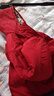 左西男童紅色棉服2025新款兒童新雪麗棉衣新年款夾棉外套 紅色 140 曬單實(shí)拍圖