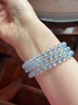 京瑩【幸運之石】天然水晶手鏈男女款護身符海藍寶多圈馬年轉運手串 曬單實(shí)拍圖