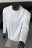 杜小閑白色小領(lǐng)口正肩長(cháng)袖t恤男春秋季美式復古速干重磅衛衣內搭打底衫 白色 XL [推薦120-140斤] 曬單實(shí)拍圖