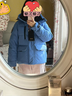 波司登（BOSIDENG）25年新款90絨鵝絨極寒羽絨服女款商場(chǎng)熱賣(mài)同款連帽外套B250242402 【店長(cháng)推薦】光影藍5A38 -顯膚色 S 160/84A 體重約100-110斤 曬單實(shí)拍圖