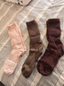 優(yōu)衣庫女裝襪子/3雙裝寬松高筒襪堆堆襪482721 480277 477074 482721/12桃紅色 M /L/24～26 cm 曬單實(shí)拍圖
