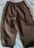 ASK JUNIOR童裝兒童褲子男童蘿卜褲春裝小童磨毛毛呢休閑運動(dòng)褲 棕咖色 100 曬單實(shí)拍圖