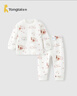 童泰（TONGTAI）寶寶套裝春秋嬰兒套頭衣服兒童家居服內衣TS43J174-DS棕色110cm 曬單實(shí)拍圖