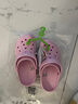 卡駱馳（CROCS）貝雅卡駱班兒童洞洞鞋沙灘鞋男女童包頭拖鞋/207018/207019 芭蕾粉/糖果粉-6TG 33 (200mm) 曬單實(shí)拍圖