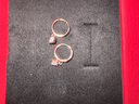 潮宏基圓閃18K金鉆石耳環(huán)彩金耳飾時(shí)尚高級送女友新年 紅18K 曬單實(shí)拍圖