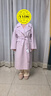 香影【100%純羊毛】雙面呢大衣女2025冬季新款紫色中長(cháng)款毛呢外套 紫色 S 155/80A/85-95斤 曬單實(shí)拍圖