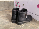 紅蜻蜓女鞋時(shí)裝靴秋冬加絨真皮頭層牛皮短靴女靴馬丁靴媽媽鞋皮靴女皮鞋 WTC434351C 黑色加絨 36 曬單實(shí)拍圖