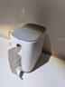 ecoco桌面垃圾桶1.5L車(chē)載帶蓋超迷你茶幾小桶小紙簍按壓式E24134灰 曬單實(shí)拍圖