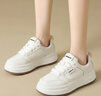 意爾康女鞋春季新款經(jīng)典簡(jiǎn)約小白鞋厚底增高皮面休閑板鞋百搭鞋子女 曬單實(shí)拍圖