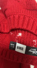 森馬（Semir）迪士尼紅色毛衣女可愛(ài)米奇提花騏驥紅寬松圓領(lǐng)套頭衫101125107004 曬單實(shí)拍圖