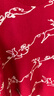森馬（Semir）張仁華非遺聯(lián)名騏驥紅色毛衣女新年祥鹿提花針織衫101125107014 曬單實(shí)拍圖